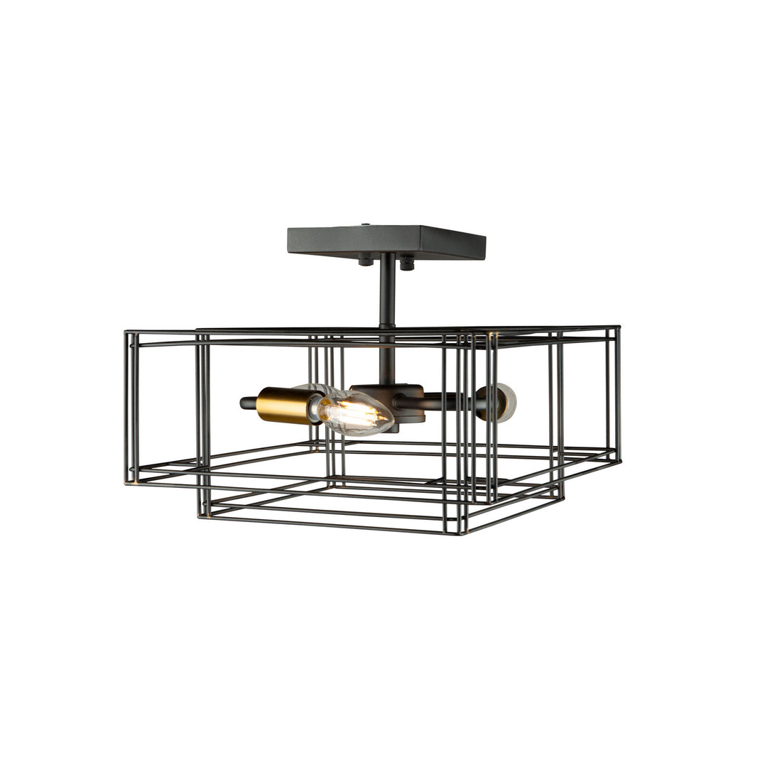 Artcraft Artisan AC11733BK Ceiling Light - Black and Brushed Brass