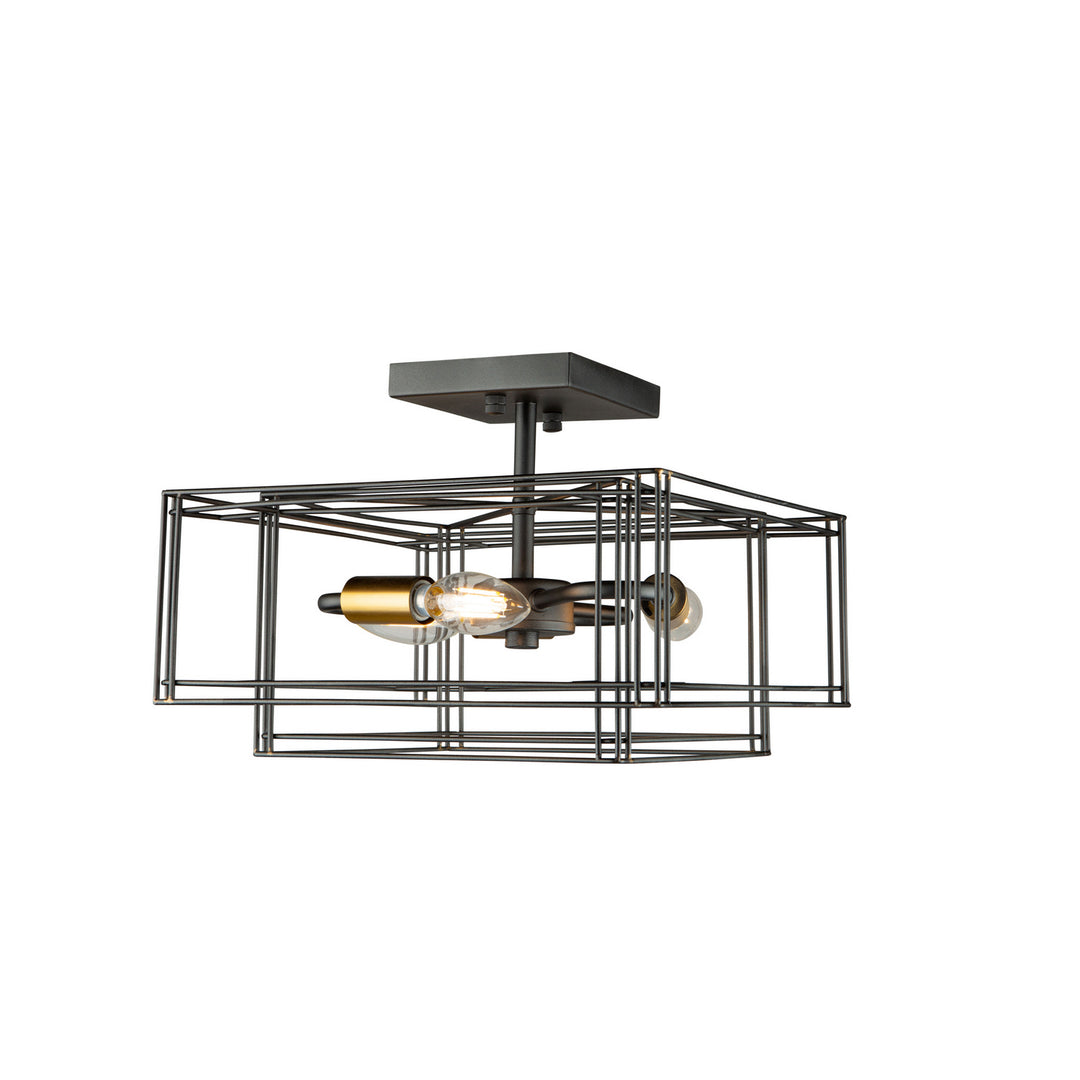 Artcraft Artisan AC11733BK Ceiling Light - Black and Brushed Brass