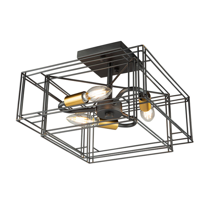 Artcraft Artisan AC11733BK Ceiling Light - Black and Brushed Brass