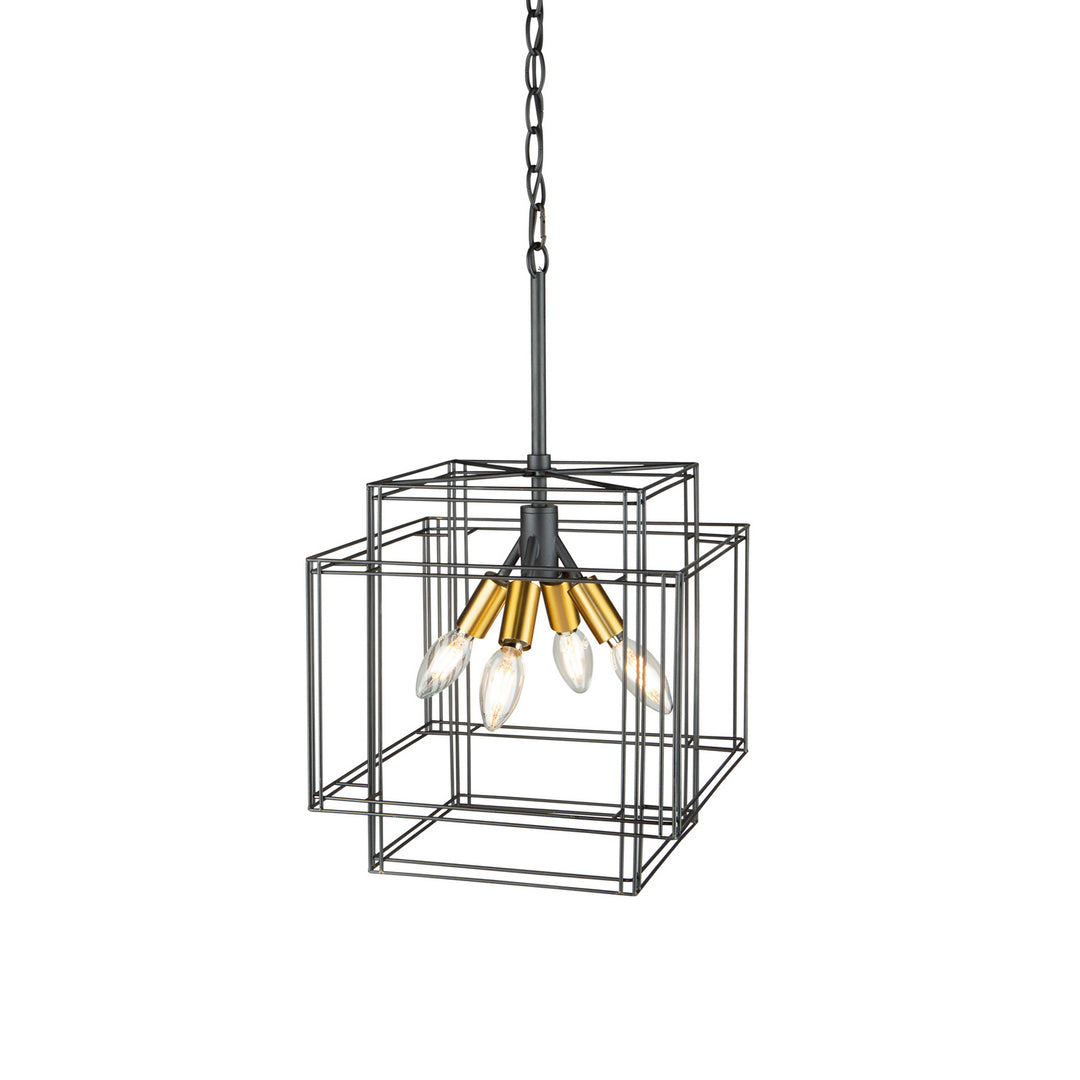 Artcraft Artisan AC11734BK Pendant Light - Black and Brushed Brass