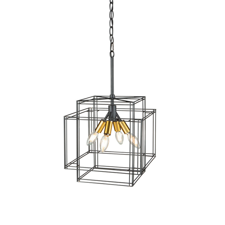Artcraft Artisan AC11734BK Pendant Light - Black and Brushed Brass