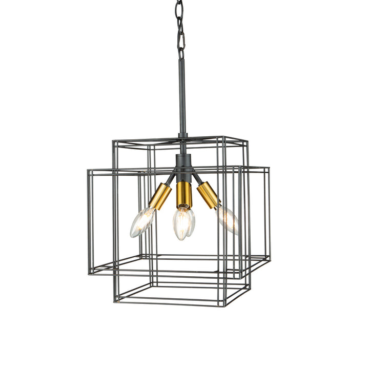 Artcraft Artisan AC11734BK Pendant Light - Black and Brushed Brass