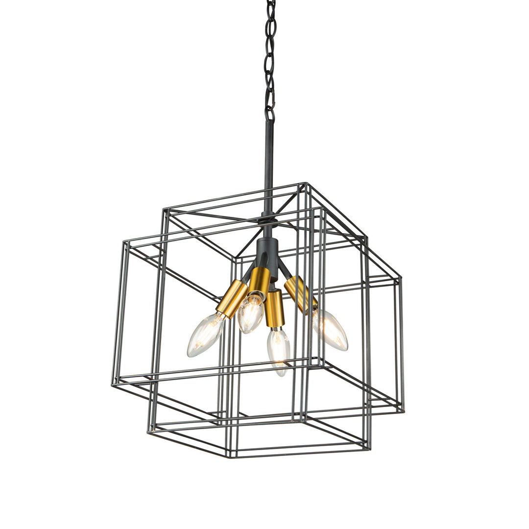 Artcraft Artisan AC11734BK Pendant Light - Black and Brushed Brass