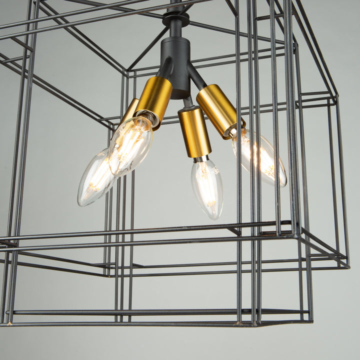Artcraft Artisan AC11734BK Pendant Light - Black and Brushed Brass