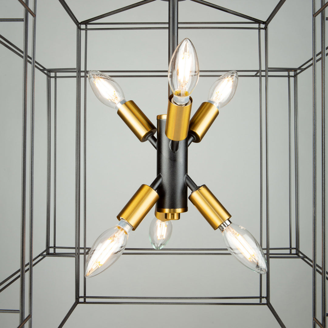 Artcraft Artisan AC11736BK Pendant Light - Black and Brushed Brass