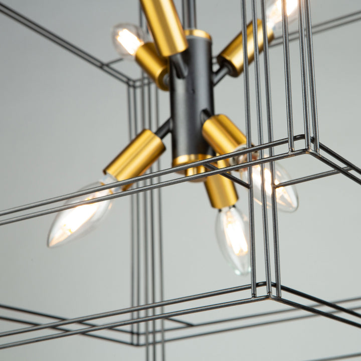 Artcraft Artisan AC11736BK Pendant Light - Black and Brushed Brass