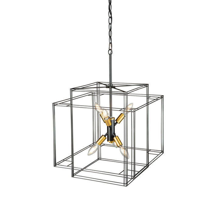 Artcraft Artisan AC11736BK Pendant Light - Black and Brushed Brass