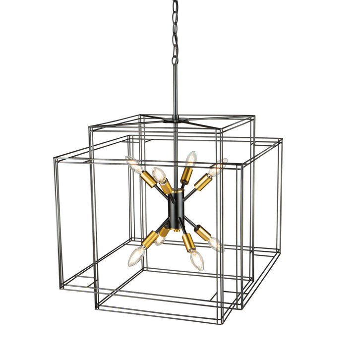 Artcraft Artisan AC11738BK Pendant Light - Black and Brushed Brass