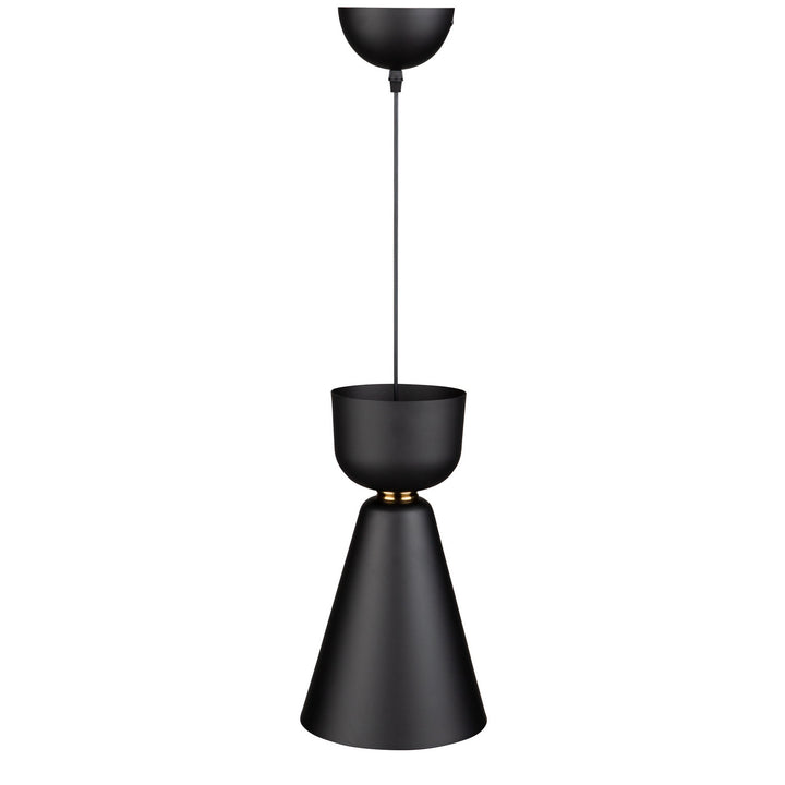 Artcraft Tempo SC13290BK Pendant Light - Matte Black and Brass