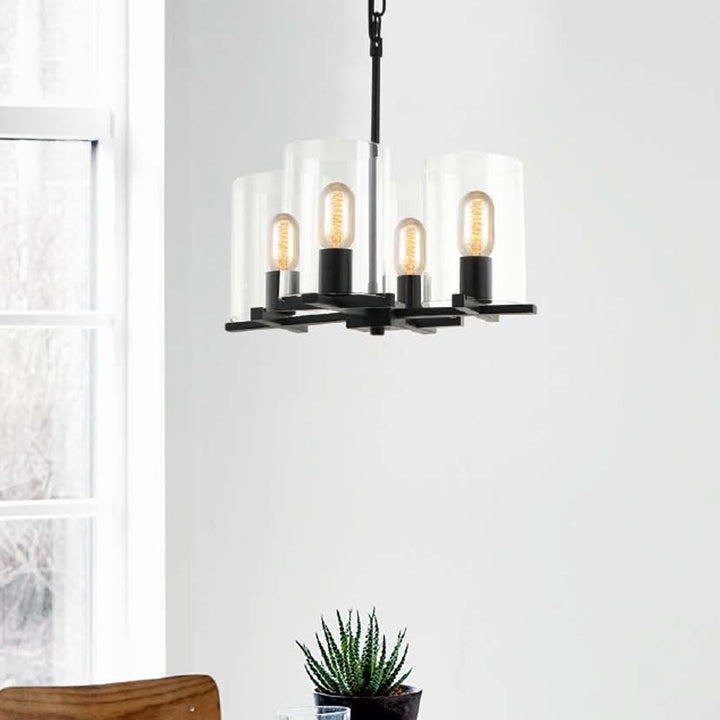 Maxilite Cora MX 1421-4 Chandelier Light - Black