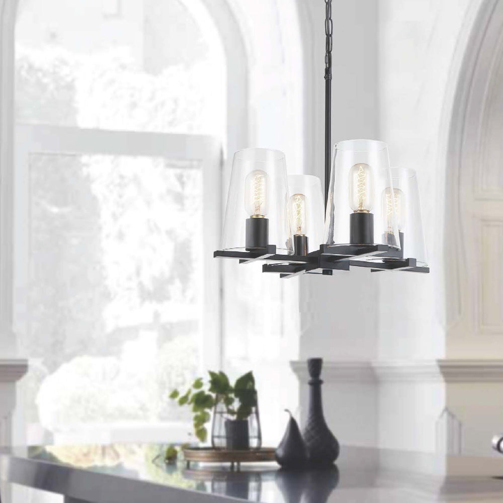 Maxilite Baran MX 1431-4 Chandelier Light - Black