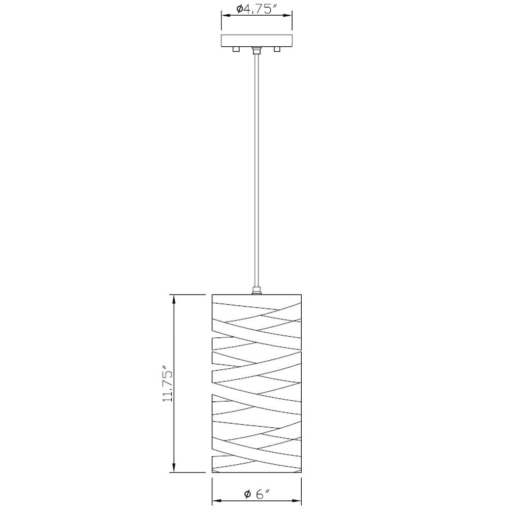 Maxilite Salerno MX 2156-07 Pendant Light - Black