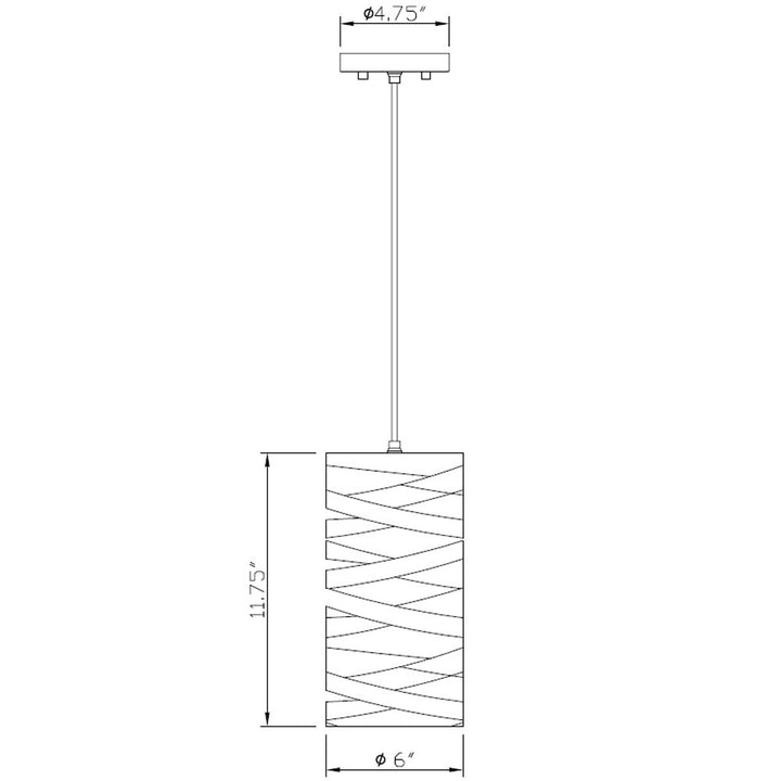 Maxilite Salerno MX 2156-07 Pendant Light - Black
