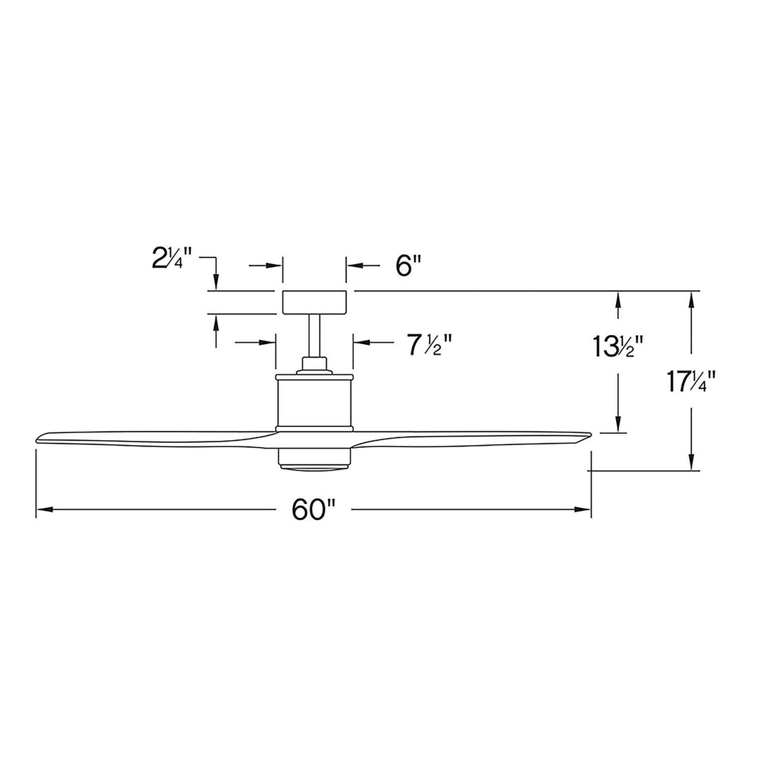 Hinkley Hover 900760FMW-LWD Ceiling Fan 60 - Matte White, Matte White/