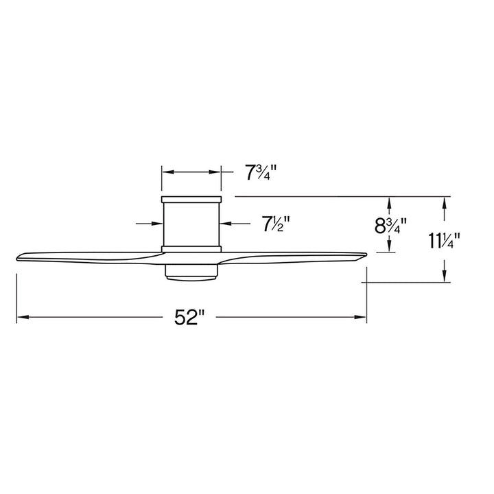 Hinkley Hover Flush 900852FMW-LWD Ceiling Fan 52 - Matte White, Matte White/