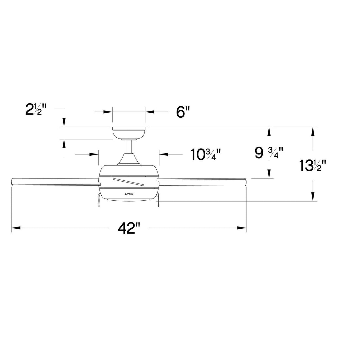 Hinkley Croft 904042FBN-LIA Ceiling Fan 42 - Brushed Nickel, Matte Black, Silver/