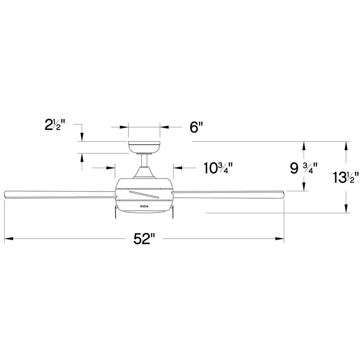 Hinkley Croft 904052FBN-LIA Ceiling Fan 52 - Brushed Nickel, Silver, Matte Black/