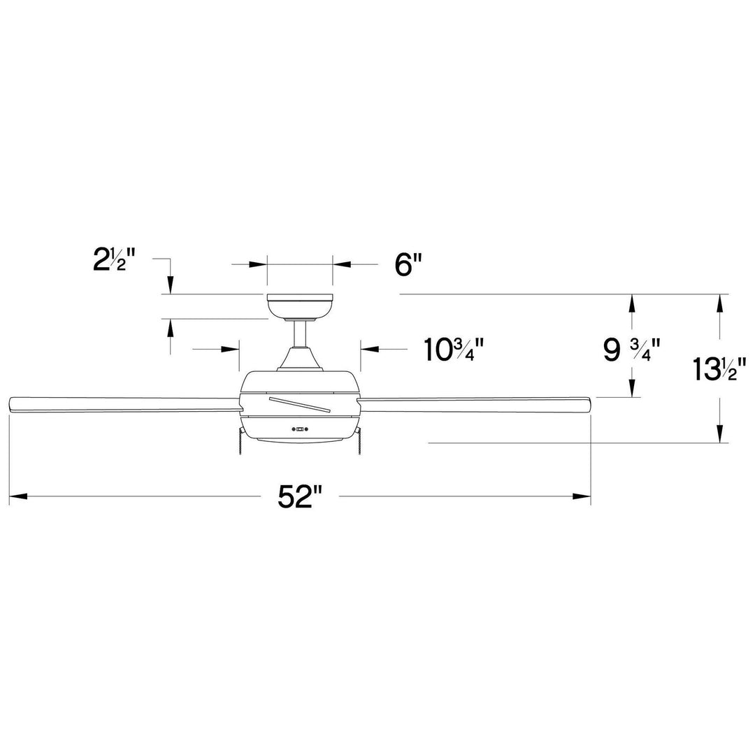 Hinkley Croft 904052FBN-LIA Ceiling Fan 52 - Brushed Nickel, Silver, Matte Black/