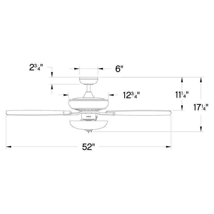 Hinkley Highland Illuminated 904152FCW-LIA Ceiling Fan 52 - Chalk White, Chalk White, Weathered Wood/