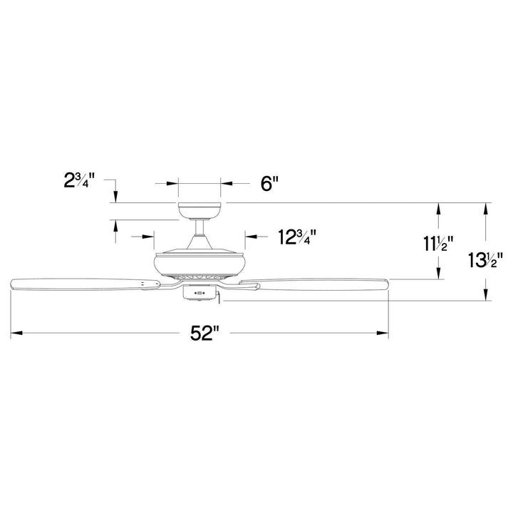 Hinkley Highland 904152FCW-NIA Ceiling Fan 52 - Chalk White, Chalk White, Weathered Wood/