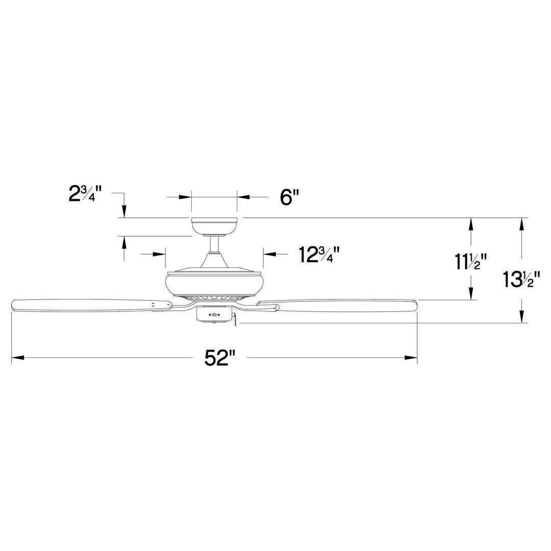 Hinkley Highland 904152FCW-NIA Ceiling Fan 52 - Chalk White, Chalk White, Weathered Wood/