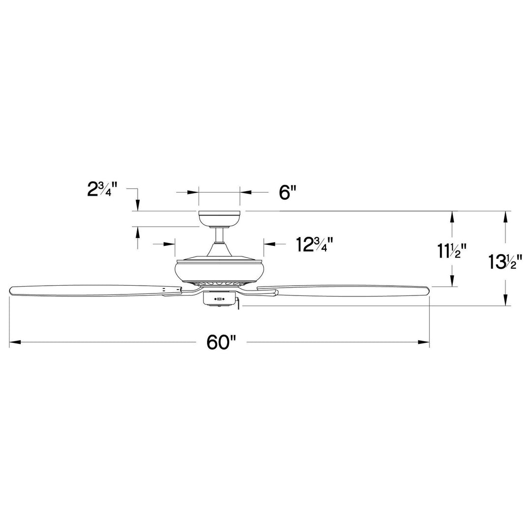 Hinkley Highland 904160FBN-NIA Ceiling Fan 60 - Brushed Nickel, Mahogany, Silver/