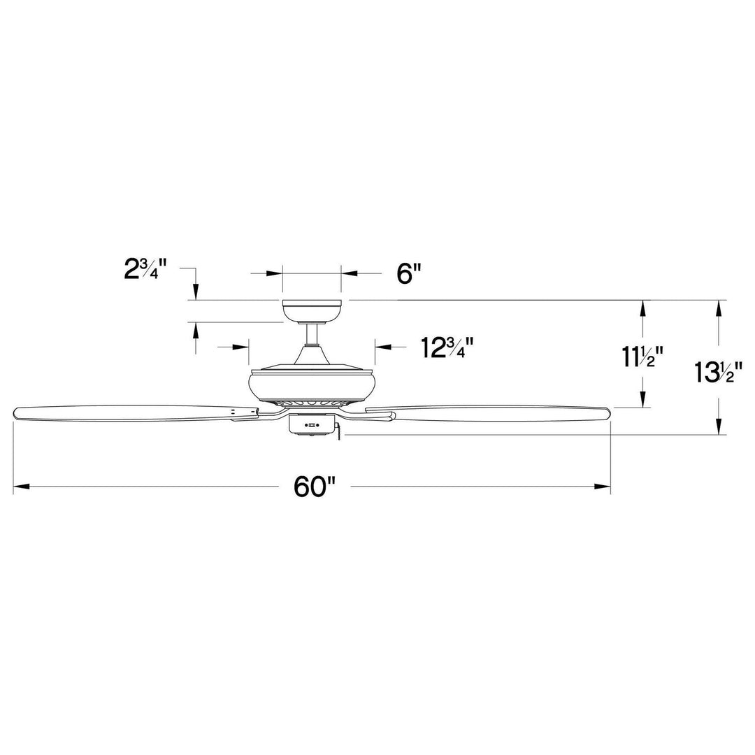 Hinkley Highland 904160FCW-NIA Ceiling Fan 60 - Chalk White, Chalk White, Weathered Wood/