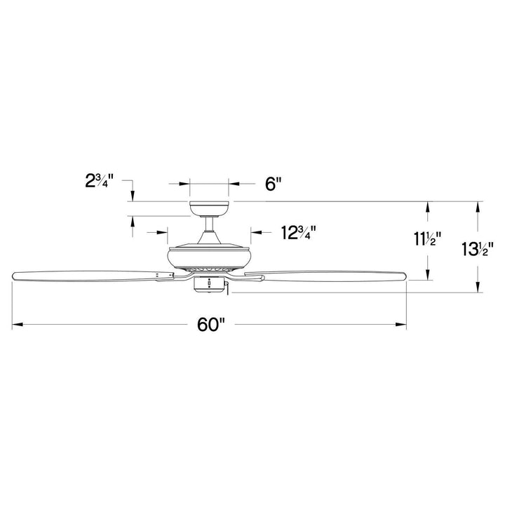 Hinkley Highland Wet 904160FCW-NWA Ceiling Fan 60 - Chalk White, Weathered Wood/