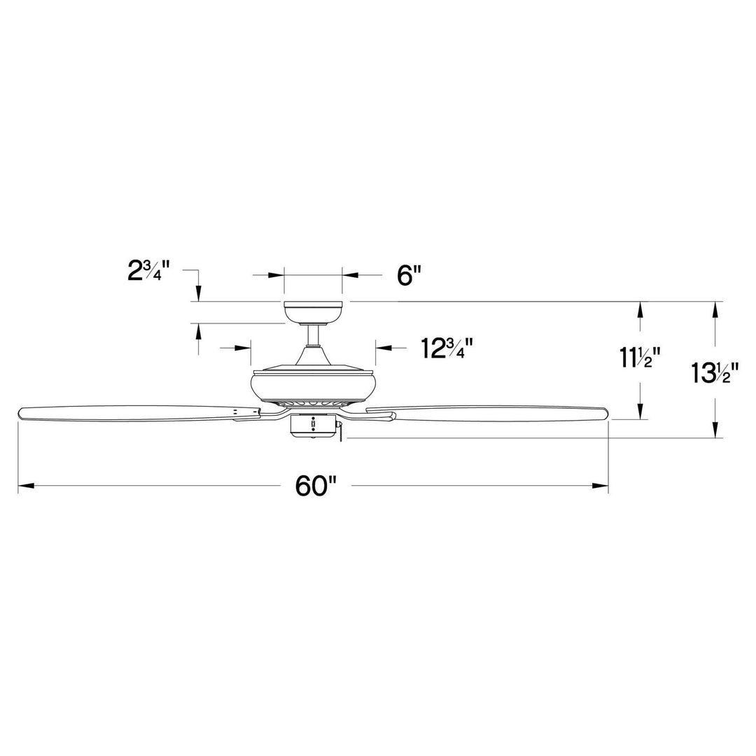 Hinkley Highland Wet 904160FCW-NWA Ceiling Fan 60 - Chalk White, Weathered Wood/