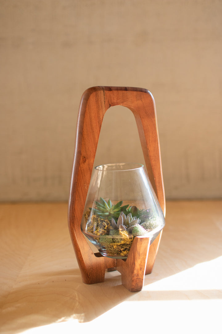 Kalalou Lighting NSS1124  Lantern Home Decor Wood/Stone/Naturals