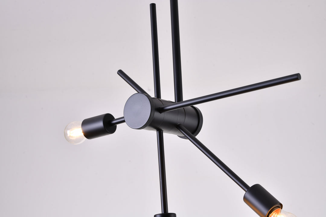 Bethel International DU76C25BLK Chandelier Light - Matte Black