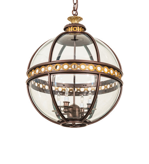 Meyda Tiffany Guilloche 240983 Chandelier Light - Mahogany Bronze