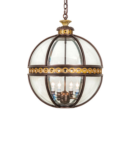 Meyda Tiffany Guilloche 240983 Chandelier Light - Mahogany Bronze
