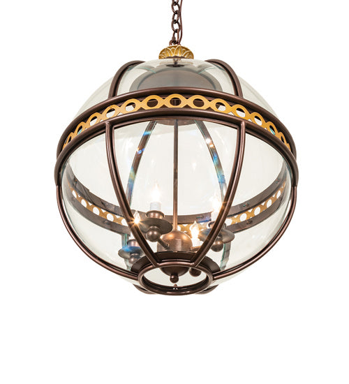 Meyda Tiffany Guilloche 240983 Chandelier Light - Mahogany Bronze