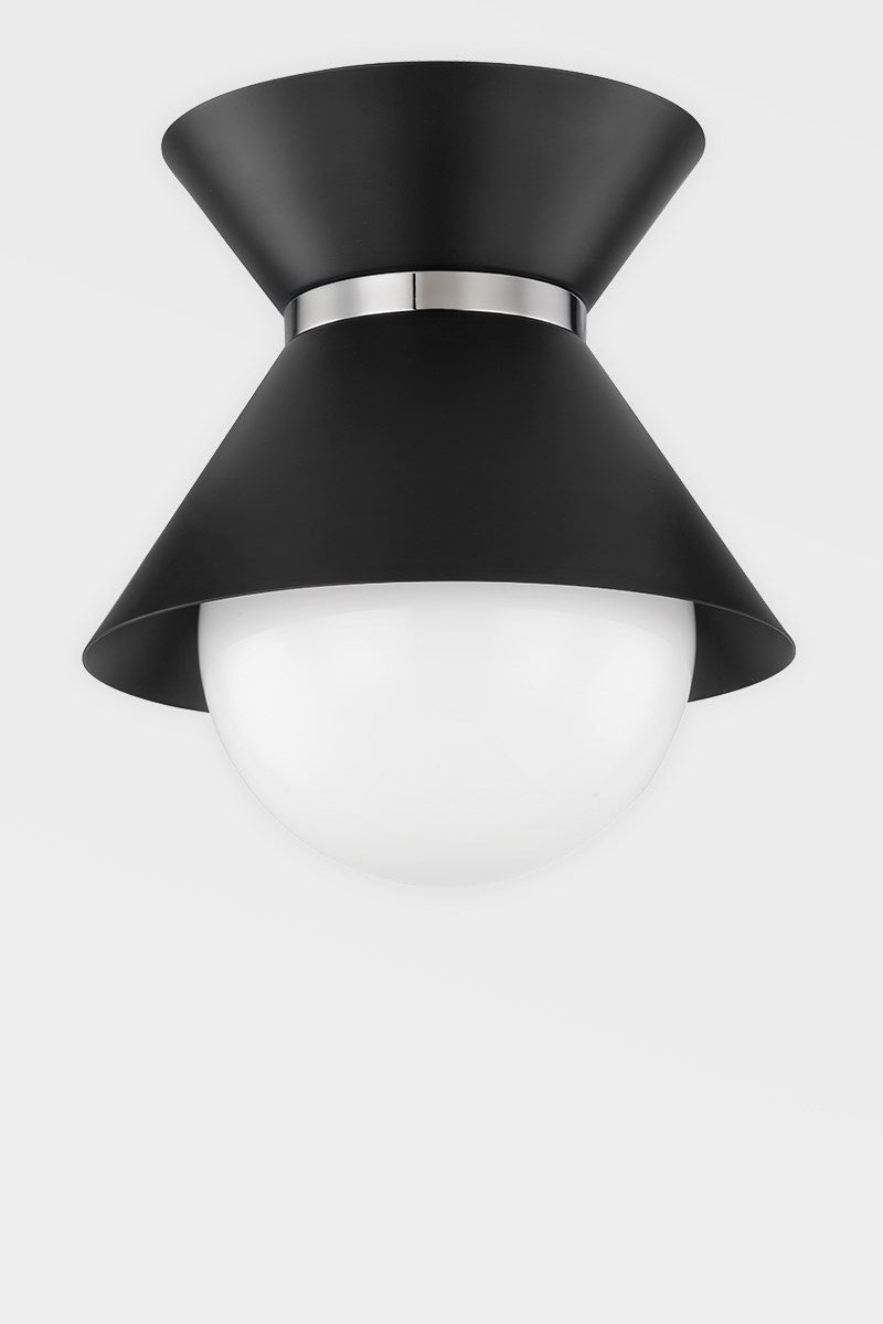 Troy Scout C8610-SBK/PN Ceiling Light - Soft Black/Polished Nickel