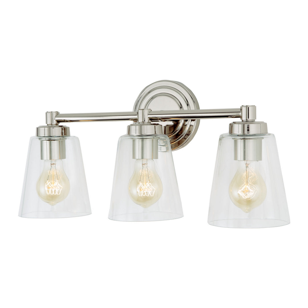 JVI Designs Wilshire 463-15 Bath Vanity Light 20 in. wide - Polished Nickel