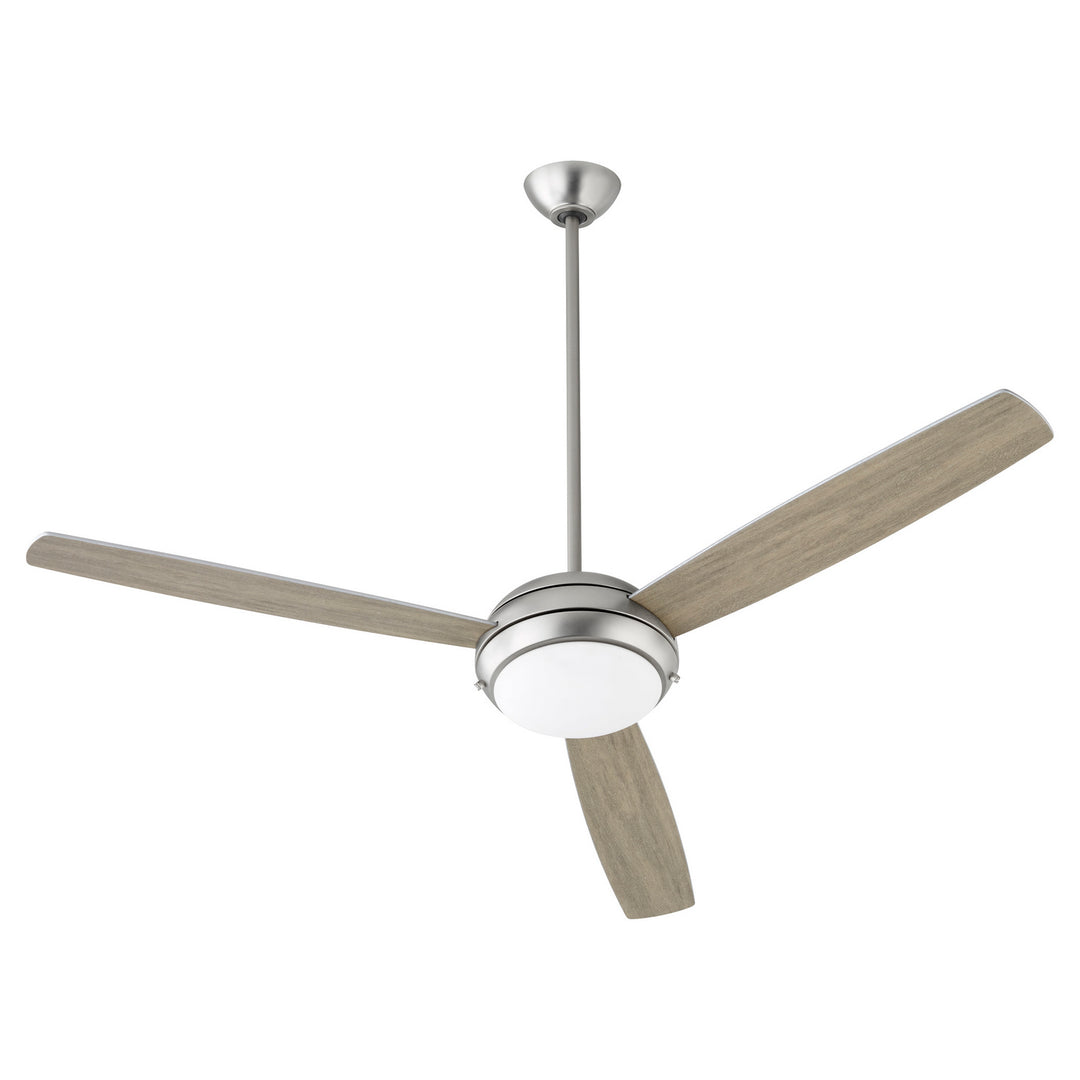 Quorum Expo 20603-65 Ceiling Fan - Satin Nickel, Silver/Weathered Gray