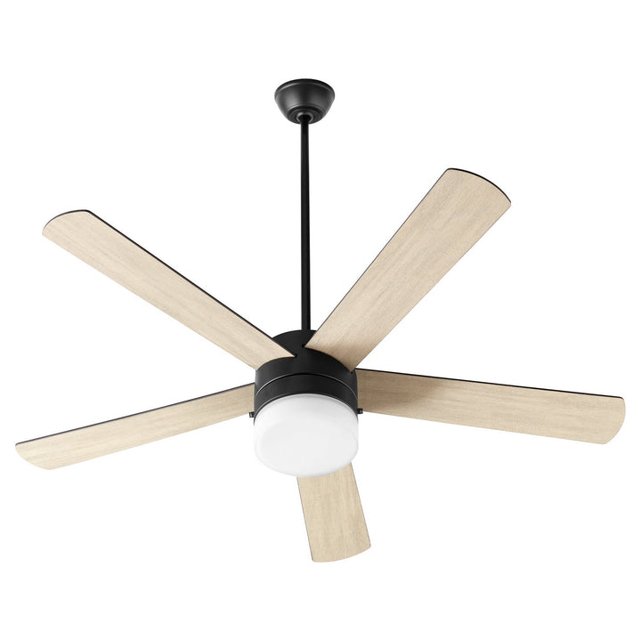 Quorum Maxwell 37525-59 Ceiling Fan 52 in. - Matte Black, Matte Black/Weathered Gray