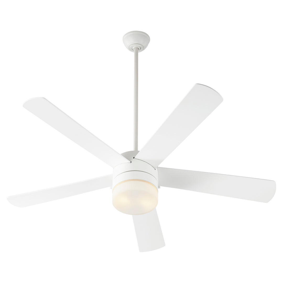 Quorum Maxwell 37525-8 Ceiling Fan 52 in. - Studio White, Studio White/Weathered Gray