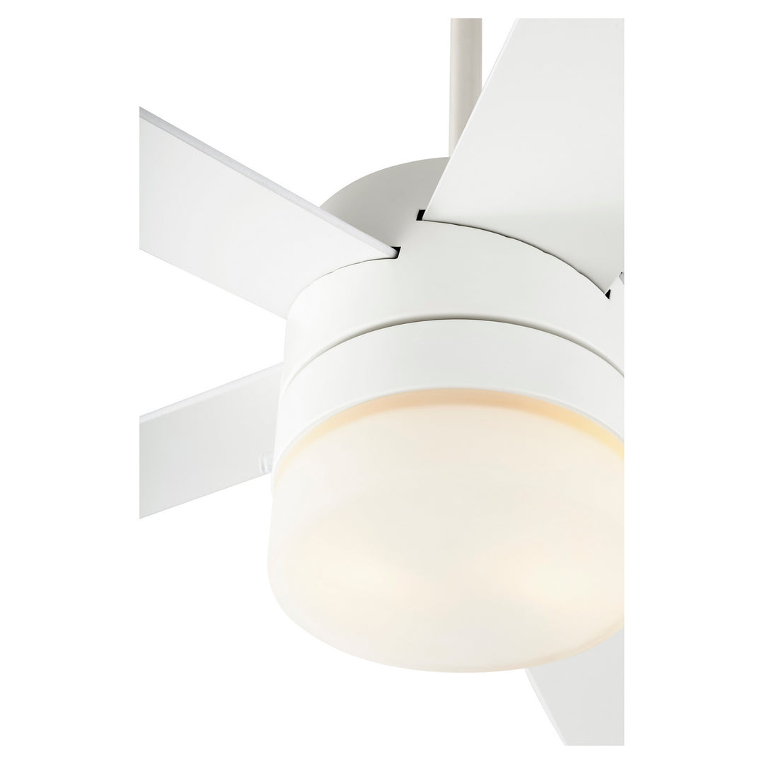 Quorum Maxwell 37525-8 Ceiling Fan 52 in. - Studio White, Studio White/Weathered Gray