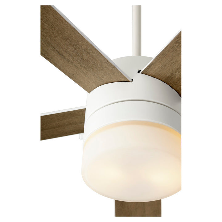 Quorum Maxwell 37525-8 Ceiling Fan 52 in. - Studio White, Studio White/Weathered Gray