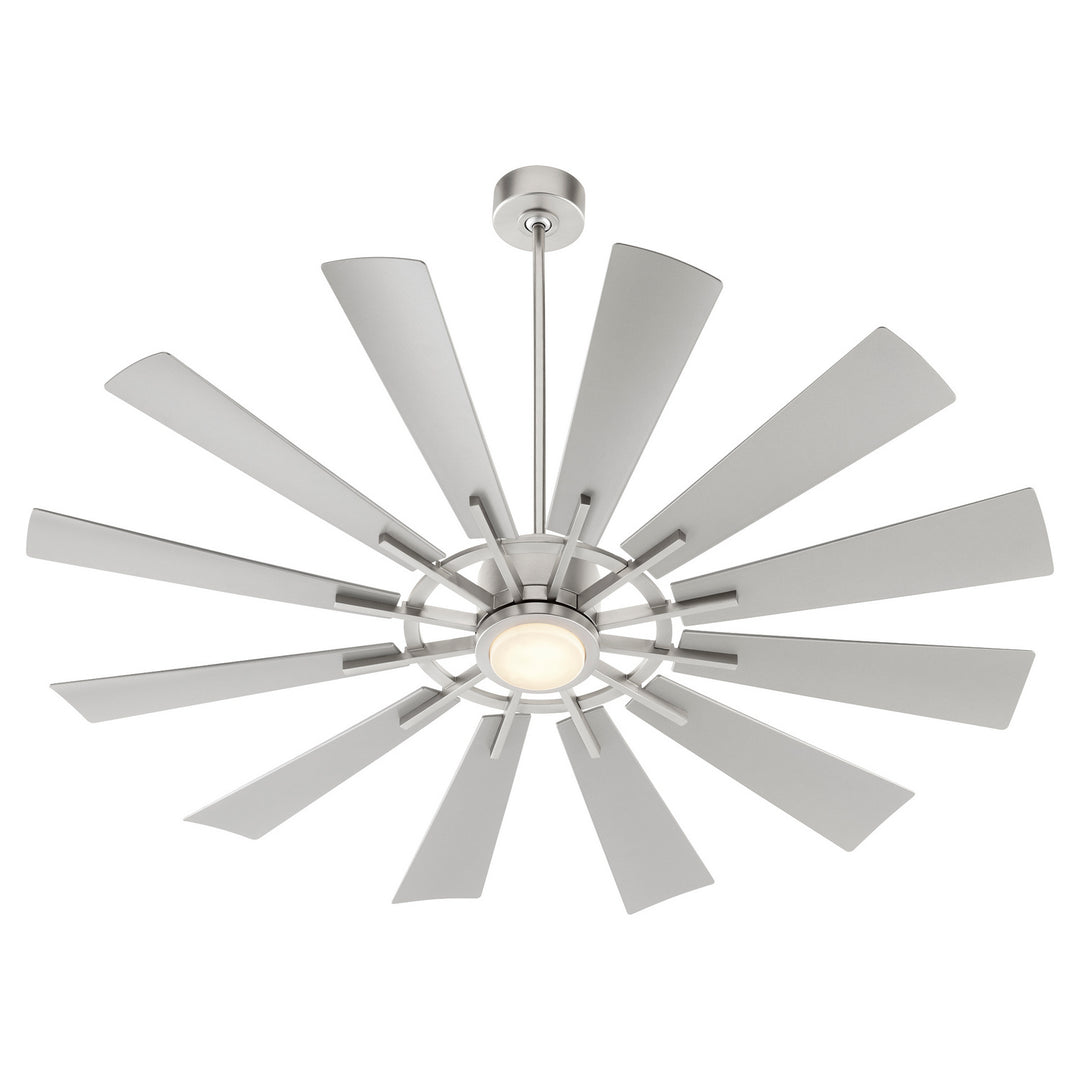 Quorum Cirque 46012-65 Ceiling Fan 60 in. - Satin Nickel, Silver