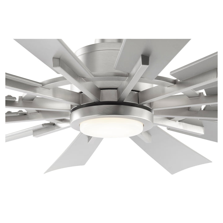 Quorum Cirque 47212-65 Ceiling Fan 72 in. - Satin Nickel, Silver