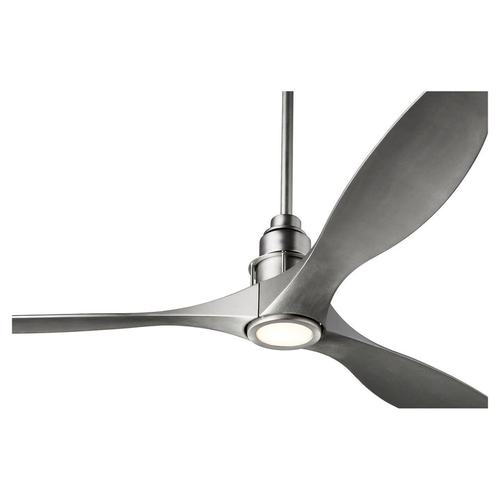 Quorum Marino 97543-65 Ceiling Fan 54 in. - Satin Nickel, Silver