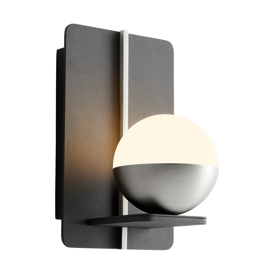 Oxygen Iota 3-554-1524 Wall Sconce Light - Black W/ Satin Nickel