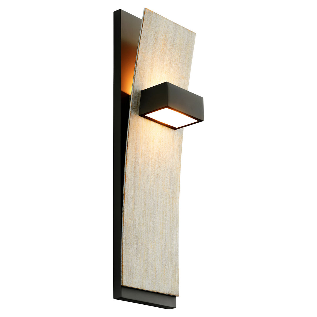 Oxygen Dario 3-400-1541 Wall Sconce Light - Black W/ Weathered Oak