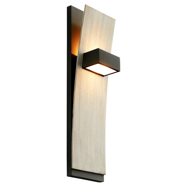 Oxygen Dario 3-400-1541 Wall Sconce Light - Black W/ Weathered Oak