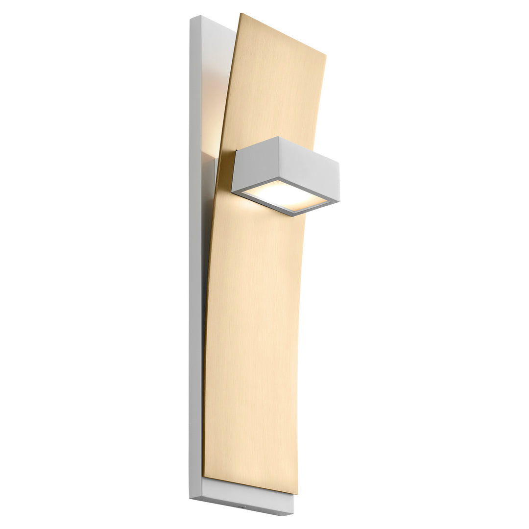 Oxygen Dario 3-400-640 Wall Sconce Light - White W/ Aged Brass