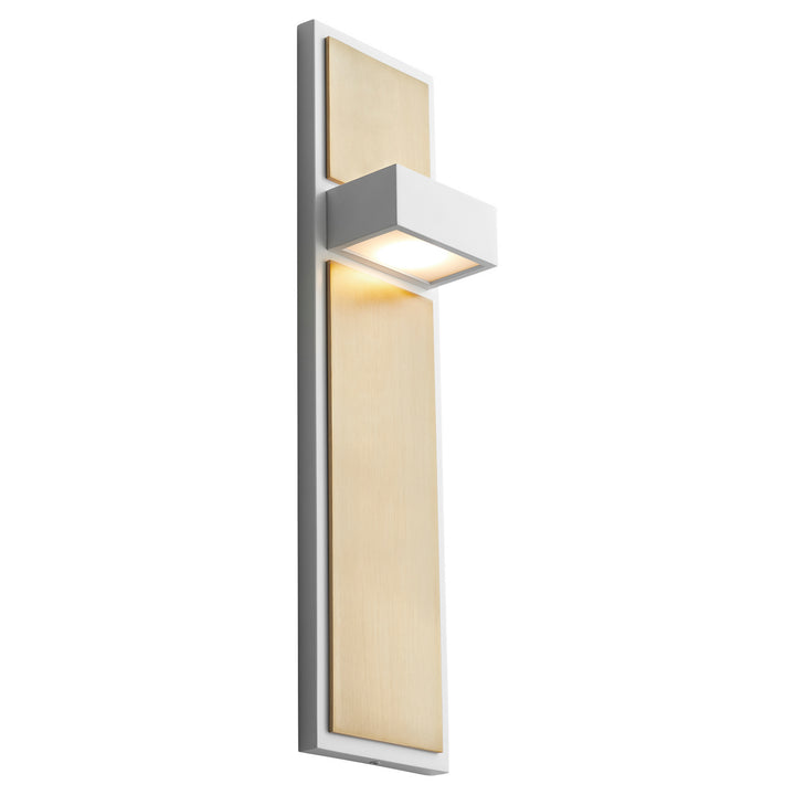 Oxygen Guapo 3-401-640 Wall Sconce Light - White W/ Aged Brass
