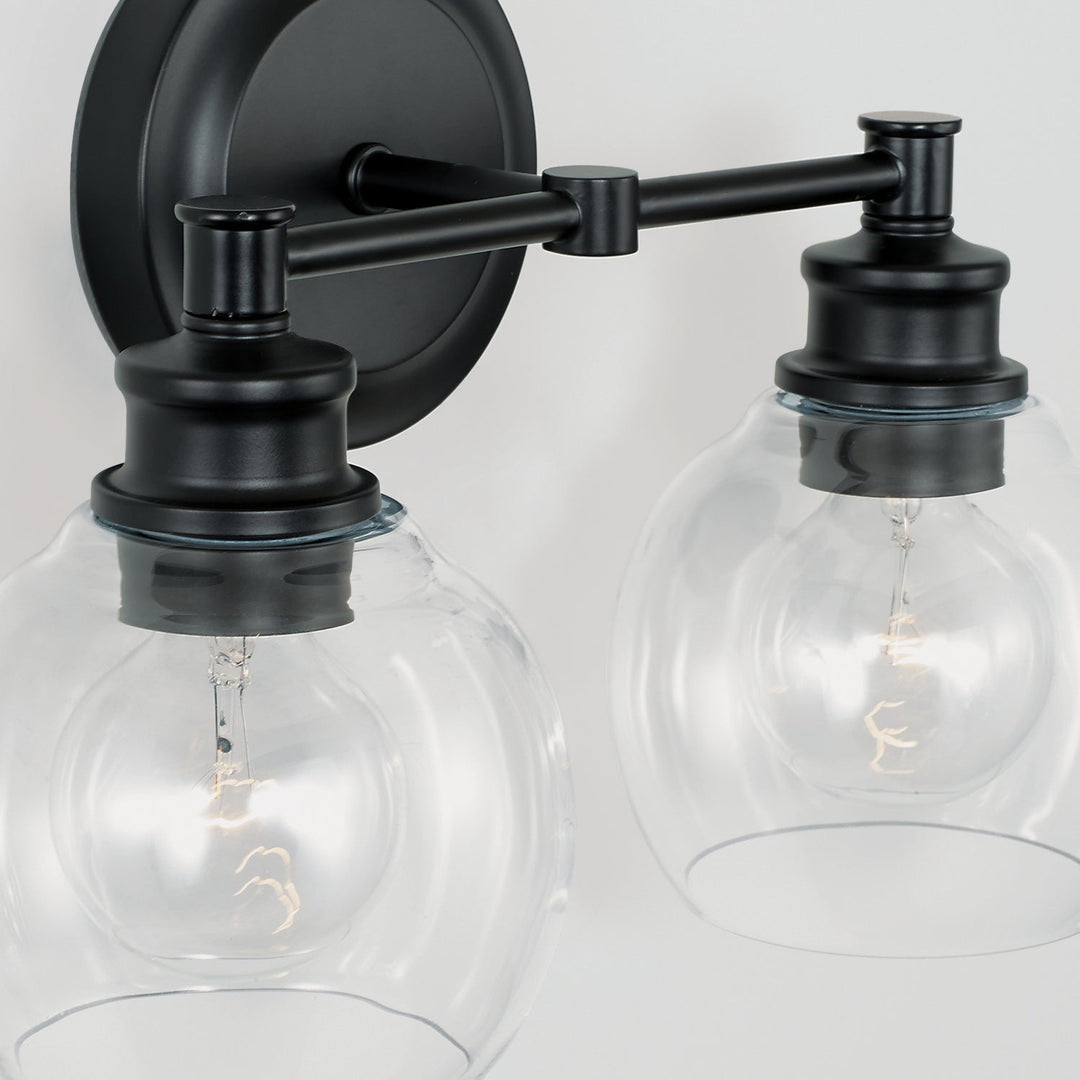 Capital Mid Century 121121MB-426 Bath Vanity Light 15 in. wide - Matte Black